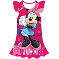 thumbnail image 1 of 2023 año nuevo estilo moda novedosa lindo Minnie costura vestido pura mujer bebé dibujos animados estampado Mini rodilla kirt con volantes petals8T Gao Jinjia LED, 1 of 2