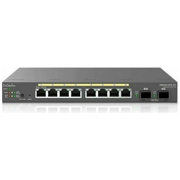 EnGenius Fit Gigabit 8-Port 110W PoE  Switch w/2 SFP Ports EWS2910FP-FIT