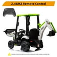 thumbnail image 6 of JCB Excavator Ride on & Bulldozer, 12V Battery Powered Construction Vehicles for Kids with Remote Control and Front Loader, Music Player, Backhoe Loader Ride-On Large Digger White, 6 of 6
