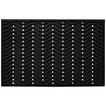 A1HC Natural Rubber Wavy Scraper Door Mat, 36"x60", Premium Non-Slip Entrance Mat for Home, Office, Retail & High-Traffic Areas