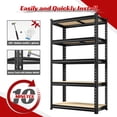 thumbnail image 2 of REIBII Storage Shelves Unit 5 Tier Adjustable Metal Shelving for Garage,12"D x 28"W x 60"H, 2-Pack, 2 of 9