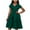 Green, variant on QIPOPIQ Women's Plus Size Cap Bell Sleeve V Neck Wrap Belted A Line Swing Midi Dress Clearance