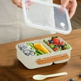thumbnail image 4 of HOZVOMI Portable Compartmentalised Lunch Box with Leak-Proof Lid, Plastic Food Storage Container for Lunch/Fruit/Prep, 22.5x16x7cm (1PC), 4 of 6