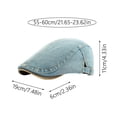 thumbnail image 2 of Newsboy Hats for Men Flat Cap Adjustable Cabbie Caps (Black One Size), 2 of 3