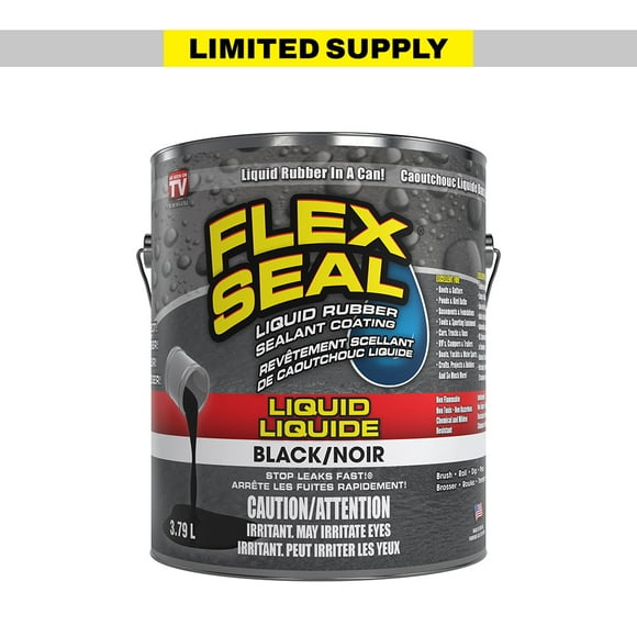 Flex Seal Liquid Rubber in a Can, Black, 1-gal