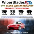 thumbnail image 2 of 2013 Mazda MX-5 Miata Beam Wiper Blades Wipers w/1yr Warranty (Set of 2) (WiperBladesUSA), 2 of 5