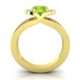 thumbnail image 4 of 2.35 Carat Oval Cut Peridot & Garnet Gemstone Beautiful Anniversary Ring for Ladies Solid 14K Yellow Gold Size 10.5 by Diamond-Capitals, 4 of 8