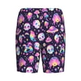 thumbnail image 2 of Lsque Skull mushroom space Mens Sleep Pajama Shorts,Short Pajama Pants, Cotton Ultra-Soft Knit-3X-Large, 2 of 9