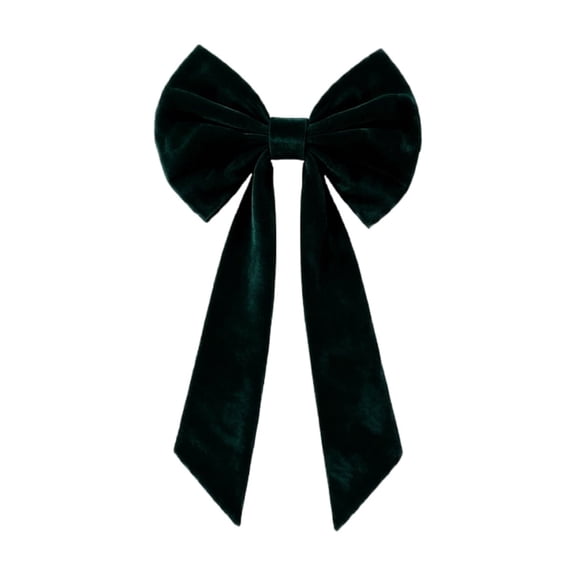 Large Black Velvet Christmas Wreath Bow, 11 * 29" Xmas Vintage Velvet Bow, Christmas Tree Decorations for Wreaths for Indoor Outdoor Tree Topper Door Garland Holiday Party Winter Decor