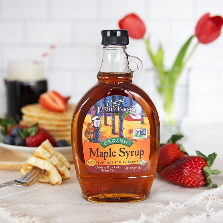 Coombs Family Farms, Organic Maple Syrup, 12 fl oz, Dark Color - Walmart.com