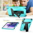 thumbnail image 3 of Dteck Case for Samsung Galaxy Tab S7 FE T730 (2021) 12.4-inch,Shockproof Rubber Case Kickstand Hybrid 3-Layer Protection Cover for Galaxy Tab S7 FE 5G SM-T736B/Galaxy Tab S7+ T970,Mint+Black, 3 of 4