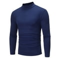 thumbnail image 1 of Chandails à Col Roulé à Manches Longues pour Hommes Automne Hiver Couleur Unie Col Roulé T-Shirt à Manches Longues Haut Blouse Chemises à Manches Longues pour Hommes, 1 of 8