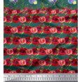 thumbnail image 2 of Soimoi Tissu Poly Georgette Rayé & Imprimé Cachemire au Mètre 52 Pouces de Large, 2 of 3