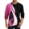 thumbnail image 1 of Blusas y camisas de manga larga y cuello redondo para hombre, estilo casual, estampado, cuello redondo, manga corta, poliéster, 1 of 4