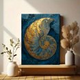 thumbnail image 6 of Gold Nautilus Shell Canvas Print, Ideal for Living Room, Bedroom, Office, Bathroom, Kitchen, Luxury Home Decor, 6 of 8