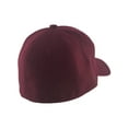 thumbnail image 4 of Blank Fitted Curved Cap Hat, Maroon 7, 4 of 4