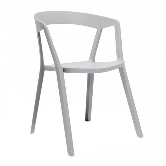 Milan Platinum Modern Stackable Arm Chair (Set of 4)