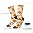 thumbnail image 6 of Honeii Thanksgiving With Turkey Print Adult Socks,Crew Socks,Casual Calf Socks,Daily Wear Socks for Men & Women, Perfect for Sports, Casual and Everyday Use, 6 of 6