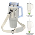 thumbnail image 4 of Water Bottle Carry Bag for 30/40oz Tumbler with Handle, Water Bottle Holder with Adjustable Shoulder Strap for Hiking Travelling Camping, 4 of 8