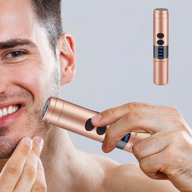 Men‘s Electric Shaver Portable With Rechargeable Lighter Shaver Travel Gift Box For