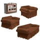 thumbnail image 1 of LABBA Fundas Elásticas para Sillones con Olanes, Juego de 3 Piezas, para Sofá Individual/Love Seat/Tres Plazas Color Kaki, 1 of 8