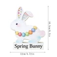thumbnail image 3 of Easter Bunny Wooden Tabletop Decor, Rustic Rabbit Shape Wood Figurine Ornament, Spring Farmhouse Desk Shelf Centerpiece for Home Living Room Office Holiday Seasonal Decoration, 3 of 3
