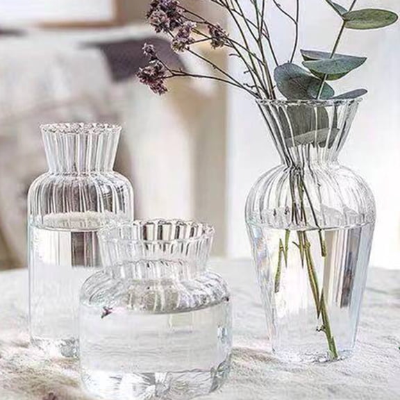 Naierhg Simple Design Vase Versatile Home Decor Flower Vase Decorative Transparent Vase for Wedding