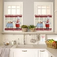 thumbnail image 2 of 24 Inch Long Tier Curtains for Kitchen, Kitchen Chief Knife Table Red Background Bathroom Window Curtains Rod Pocket Short Curtains Window Treatment Tiers for Living Room Farmhouse 2 Panels, 2 of 5
