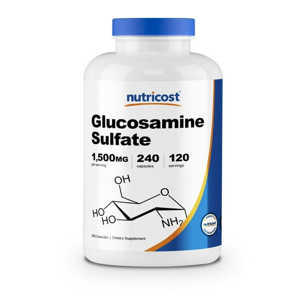 Nutricost Glucosamine Sulfate 750mg, 240 Capsules (1500mg Per Serving