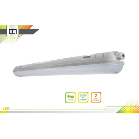 LLT LED Garage Vapor Proof Fixture 4ft 36W 3500K IP66 - Warm White