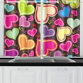 thumbnail image 4 of RYLABLUE Happy Valentine's Day Window Treatment Panel Curtains Window Curtain Kitchen Curtain,Two Piece 26x39 Inces, 4 of 4