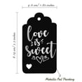 thumbnail image 5 of Inkdotpot Silver Foil Paper Hang Tags Love Is Sweet Wedding Favor Tags 100 Pack, 5 of 6