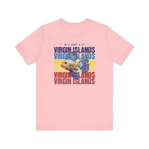 Virgin Islands EST 1917 Unisex T-Shirt - USVI Tropical Fish Unisex Tee - Matching VI Vacay Shirt Men Women