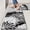 Black White, variant on Kitchen Mats for Floor 2PCS Cushioned Anti Fatigue Kitchen Mats Waterproof Non Slip Kitchen Mat Rug Set Comfort Foam Standing Mat for Sink, Laundry, Office,17.3" x 29" + 17.3" x 47", Colorful