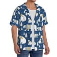 thumbnail image 2 of Susaid cute winter bear Print Men's Polo Shirts Button Down Short Sleeve Casual Summer Beach Vintage Shirts for Men-XX-Large, 2 of 5