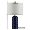thumbnail image 3 of SAFAVIEH Artef Textured Ceramic Table Lamp, Navy Blue, Set of 2, 3 of 4
