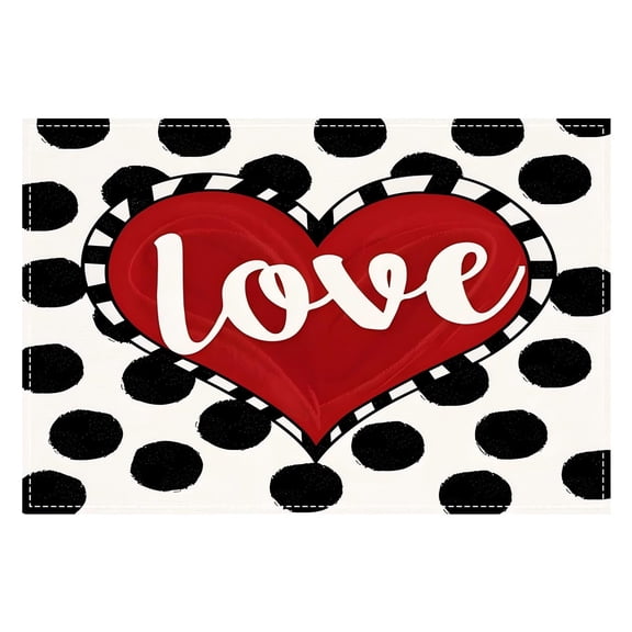 Valentine's Day Car & Table Mats Festive Table With Heat Linen Print For Parties Ideal For Home & Restaurant Use For Lovers F Kitchen Table Set for 8 Kitchen Table Mats Set Glass Dining Table Set for