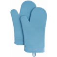 thumbnail image 1 of KitchenAid Ribbed Soft Silicone Oven Mitt Set, 7"x13", Milkshake 2 Count, 1 of 3