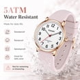 thumbnail image 4 of Women’s Quartz Watch with Minimalist Large Dial, Silicone Strap,Waterproof Watch for Woman,Birthday Gift for Woman, 4 of 8