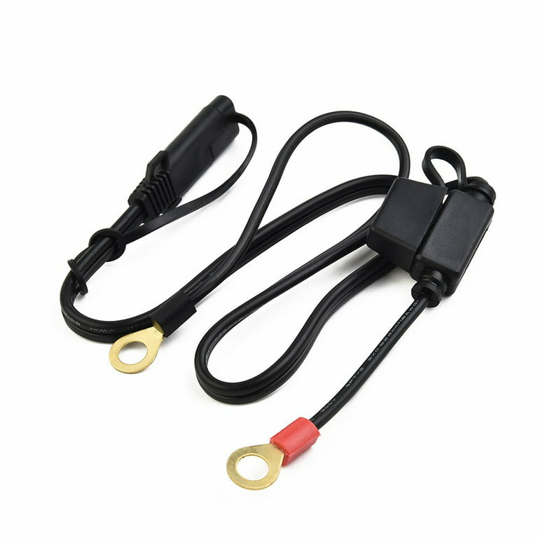 Motorcycle Battery 12V Ring Terminal Harness Connector Charger SAE To Ring  Cable 