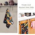 thumbnail image 3 of Yayeee Hand Towels for Bathroom Set of 2 Quick Dry Super Absorbent Soft Hand Shower Towels, 28" x 14", Black Sardines Pattern, 3 of 8