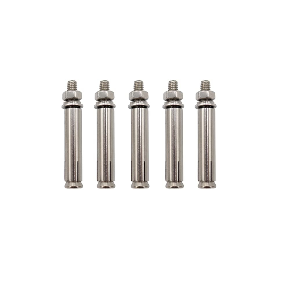 M8x60mm Hex Expansion Bolt 5 Pack Expansion Screws Heavy Duty Bolts