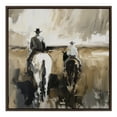 thumbnail image 5 of Kate and Laurel Sylvie Western Cowboy Horseback Ranch Abstract Neutral 2 Framed Canvas Wall Art by The Creative Bunch Studio, 30x30 Brown, Modern Abstract Cowboy Art for Wall, 5 of 7