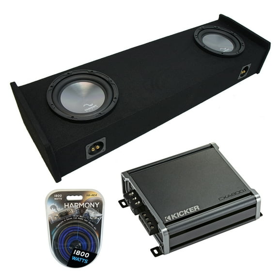 1997-1999 Ford F-150 Super Ext Cab Truck Harmony A102 Dual 10" Sub Box & CXA8001