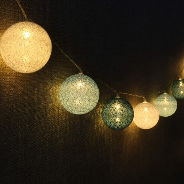 Guirlande lumineuse LED 20 boules de coton LED String Light