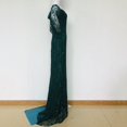 thumbnail image 4 of Fridja Womens Solid Color Sleeveless Slash-Neck Lace Long Full Evening Dress, 4 of 9