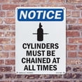 thumbnail image 5 of Cylinders Must Be Chained OSHA Notice Aluminum Sign 24 Inch x 18 Inch - 5 Pack, 5 of 8