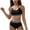 Black, variant on Enjoytime Women's High Waisted Bikini Sets Sporty Two Piece Swimsuits Color Block High Cut Bathing Suits Womens Swimsuits Tummy Control