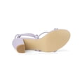 thumbnail image 3 of BLISSFUL STEP Edition Women's Shoes Open Toe Lace Up Block Heel Strappy Heels Light Purple 11, 3 of 8