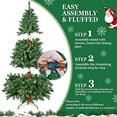 thumbnail image 2 of LAMPHOME 6FT PVC Automatic Tree - 280 Two-Color WiFi Lights, 917 Tips, 3-Part Hinged, Metal Stand, 2 of 8